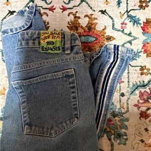 Blue Denim Jeans with Patch